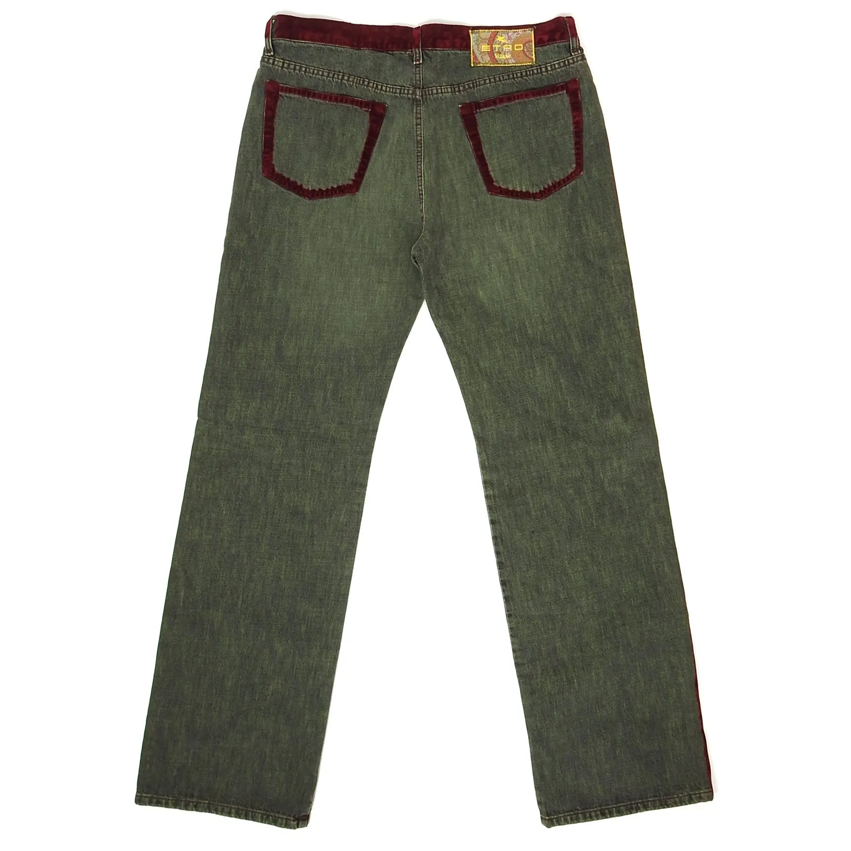 Etro Velour Trimmed Jeans Size 36
