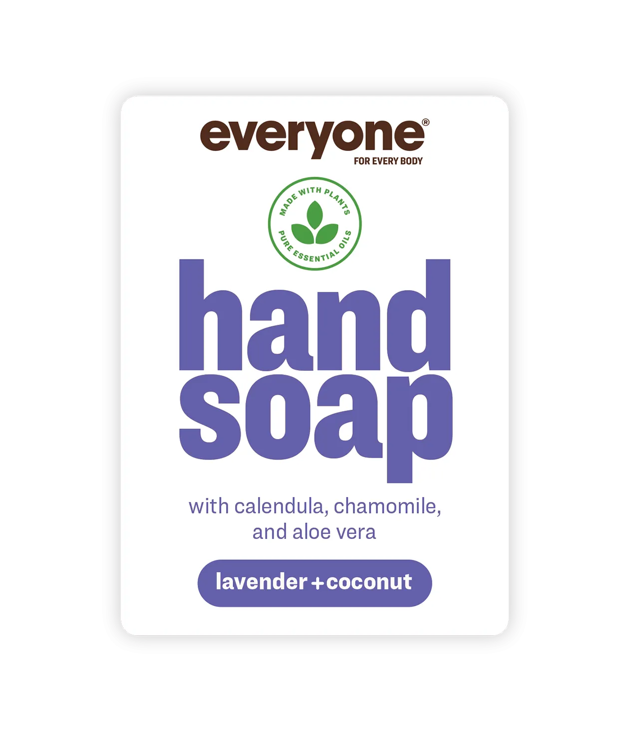 Everyone Lavender Coconut Hand Soap Decal