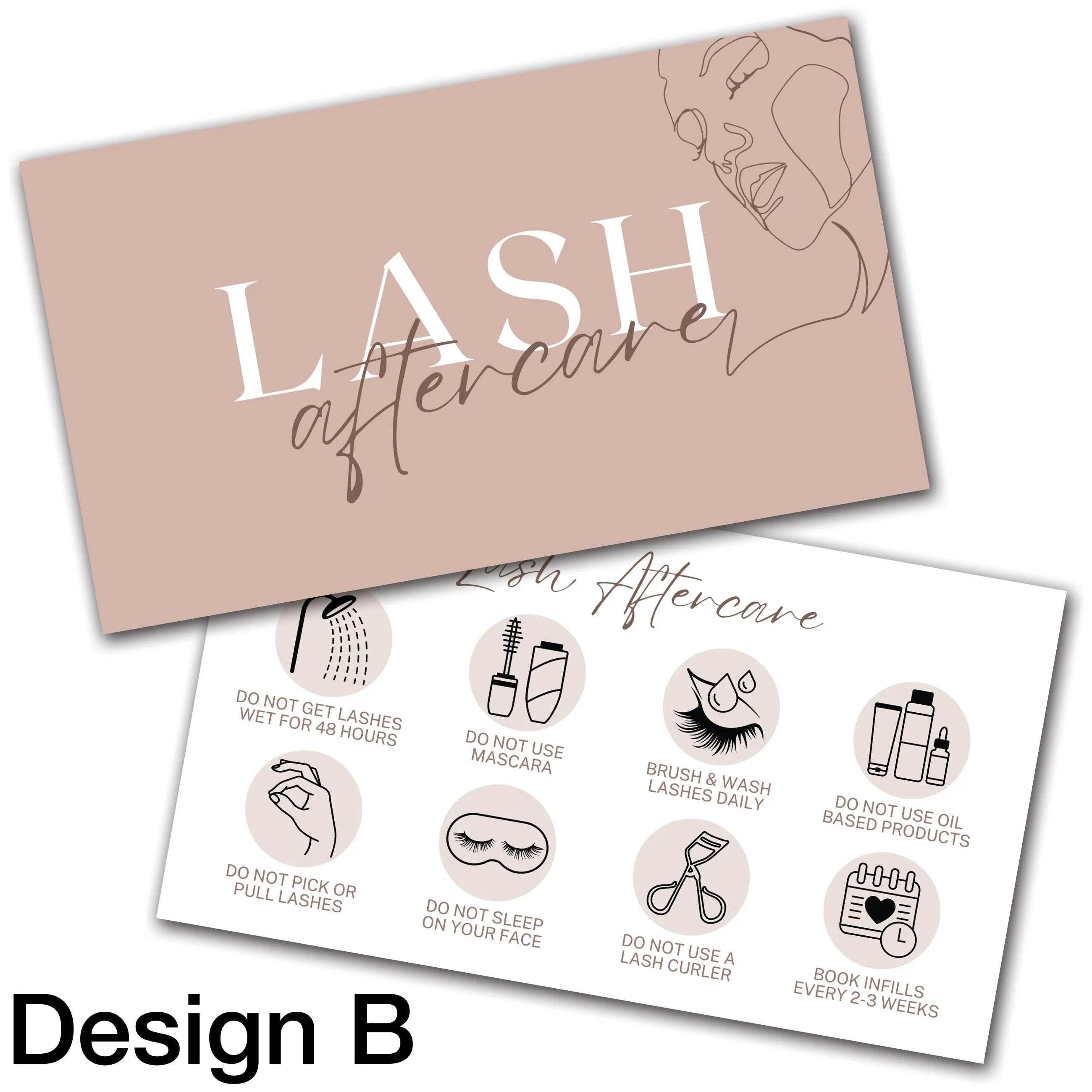 Eyelash Extension Aftercare Cards
