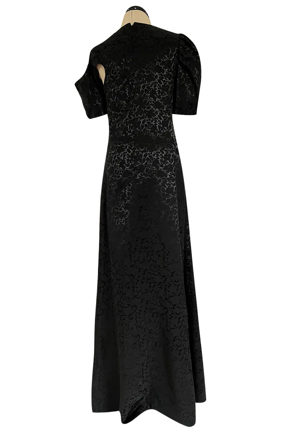 Fabulous Resort 2017 Celine by Phoebe Philo Cut Out Black on Black Floral Print Dress