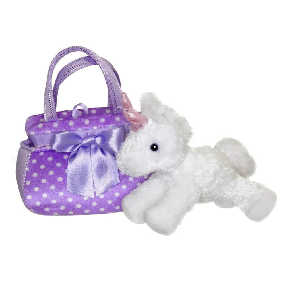 Fancy Pal Unicorn in Purple Spot Bag