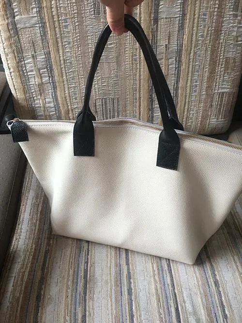 Fashion Womens White Leather Handbag White Cute Handbag Purse For Women