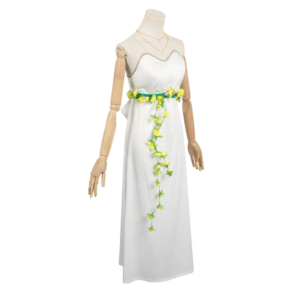 Final Fantasy VII Aerith Gainsborough THE FIRST TAKE White Gown Dress Cosplay Costume Outfits Halloween Carnival Suit