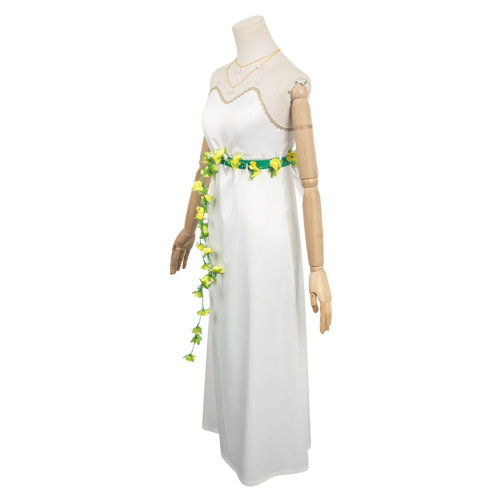 Final Fantasy VII Aerith Gainsborough THE FIRST TAKE White Gown Dress Cosplay Costume Outfits Halloween Carnival Suit