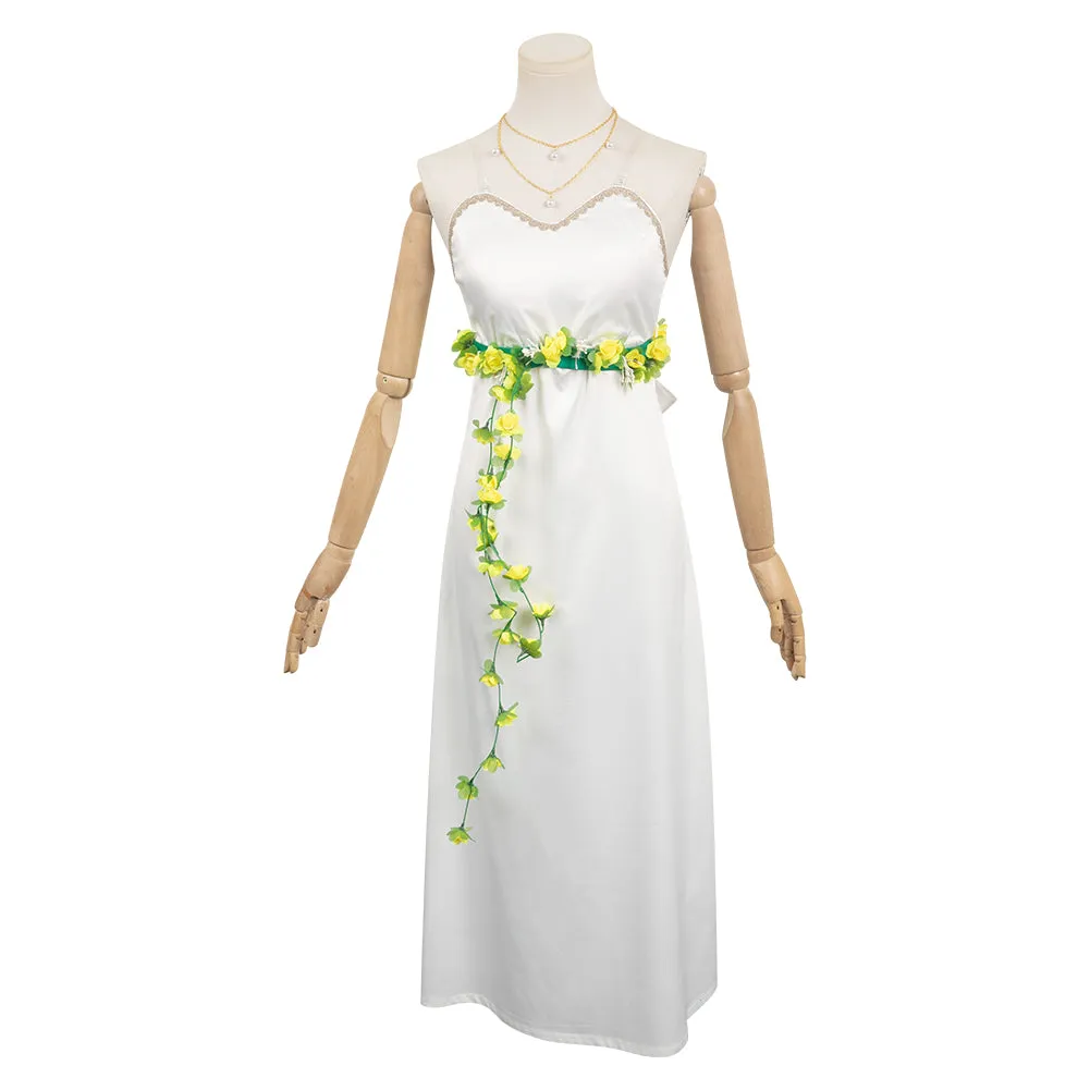 Final Fantasy VII Aerith Gainsborough THE FIRST TAKE White Gown Dress Cosplay Costume Outfits Halloween Carnival Suit