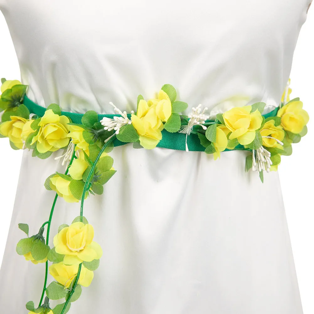 Final Fantasy VII Aerith Gainsborough THE FIRST TAKE White Gown Dress Cosplay Costume Outfits Halloween Carnival Suit