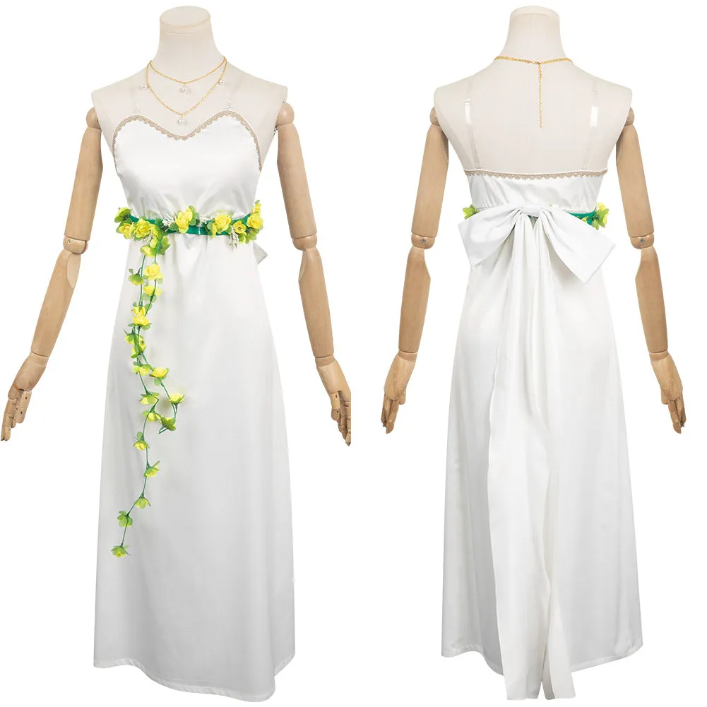 Final Fantasy VII Aerith Gainsborough THE FIRST TAKE White Gown Dress Cosplay Costume Outfits Halloween Carnival Suit
