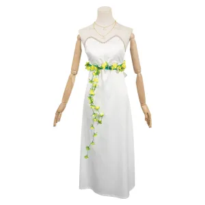 Final Fantasy VII Aerith Gainsborough THE FIRST TAKE White Gown Dress Cosplay Costume Outfits Halloween Carnival Suit