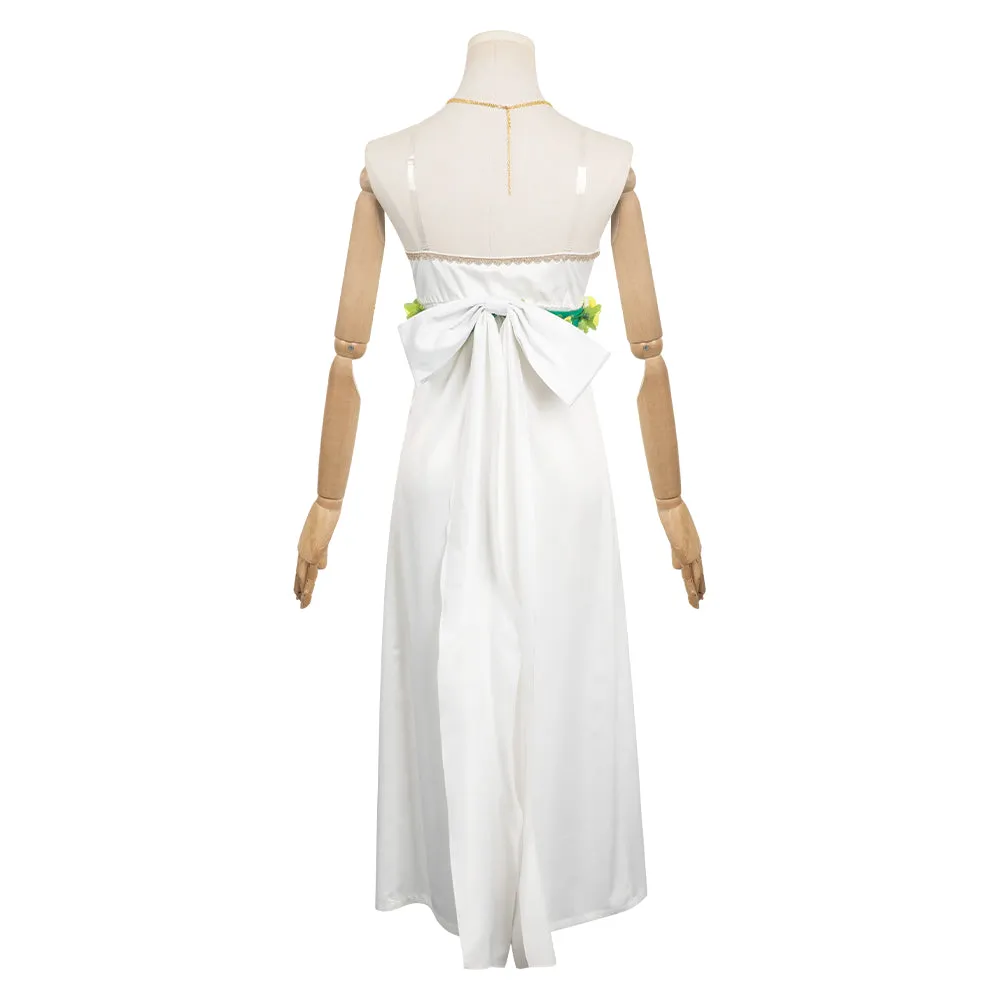 Final Fantasy VII Aerith Gainsborough THE FIRST TAKE White Gown Dress Cosplay Costume Outfits Halloween Carnival Suit
