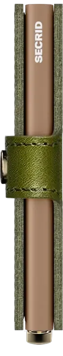 Floral Stitch Mini Wallet in Olive