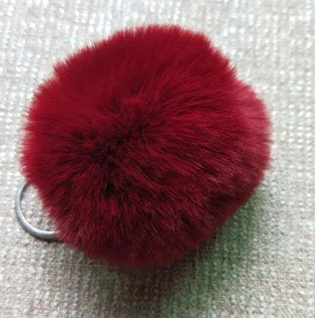 Fluffy Charming Women's Pompom Chain Keyholder