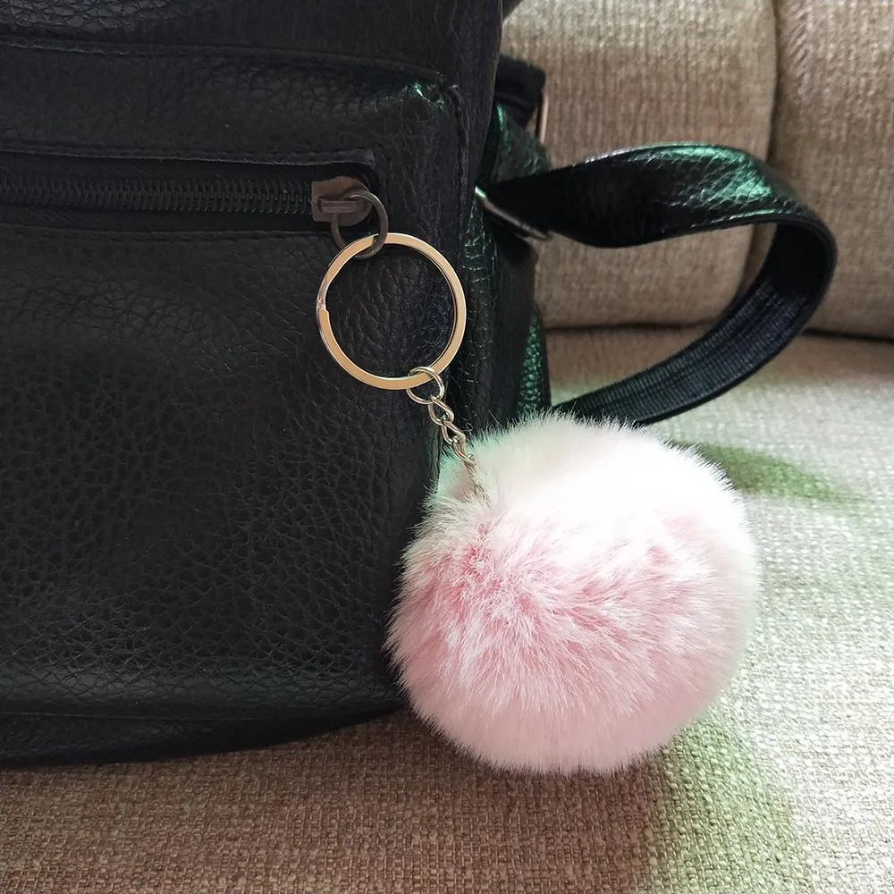Fluffy Charming Women's Pompom Chain Keyholder