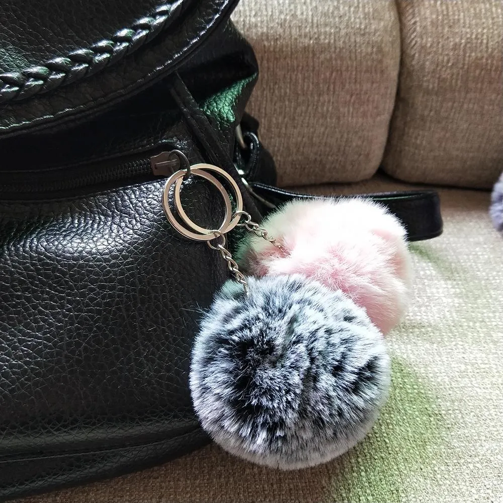 Fluffy Charming Women's Pompom Chain Keyholder