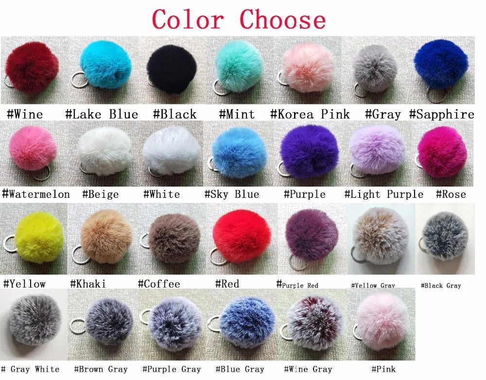 Fluffy Charming Women's Pompom Chain Keyholder