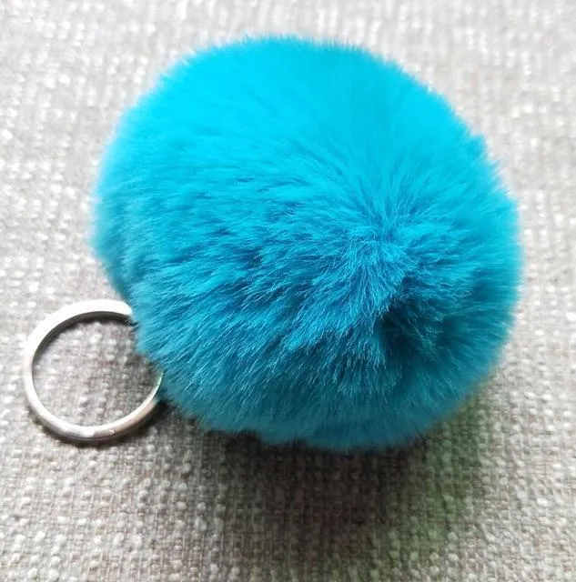 Fluffy Charming Women's Pompom Chain Keyholder