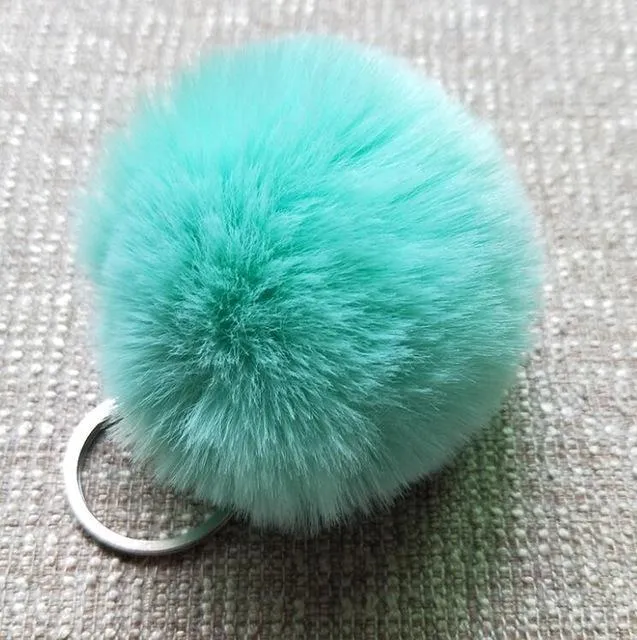 Fluffy Charming Women's Pompom Chain Keyholder