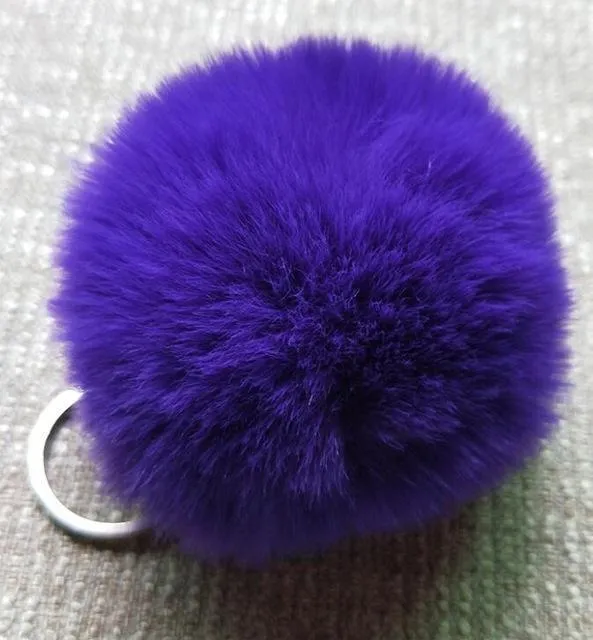 Fluffy Charming Women's Pompom Chain Keyholder