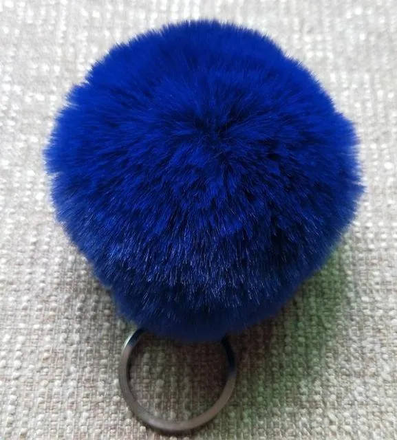 Fluffy Charming Women's Pompom Chain Keyholder