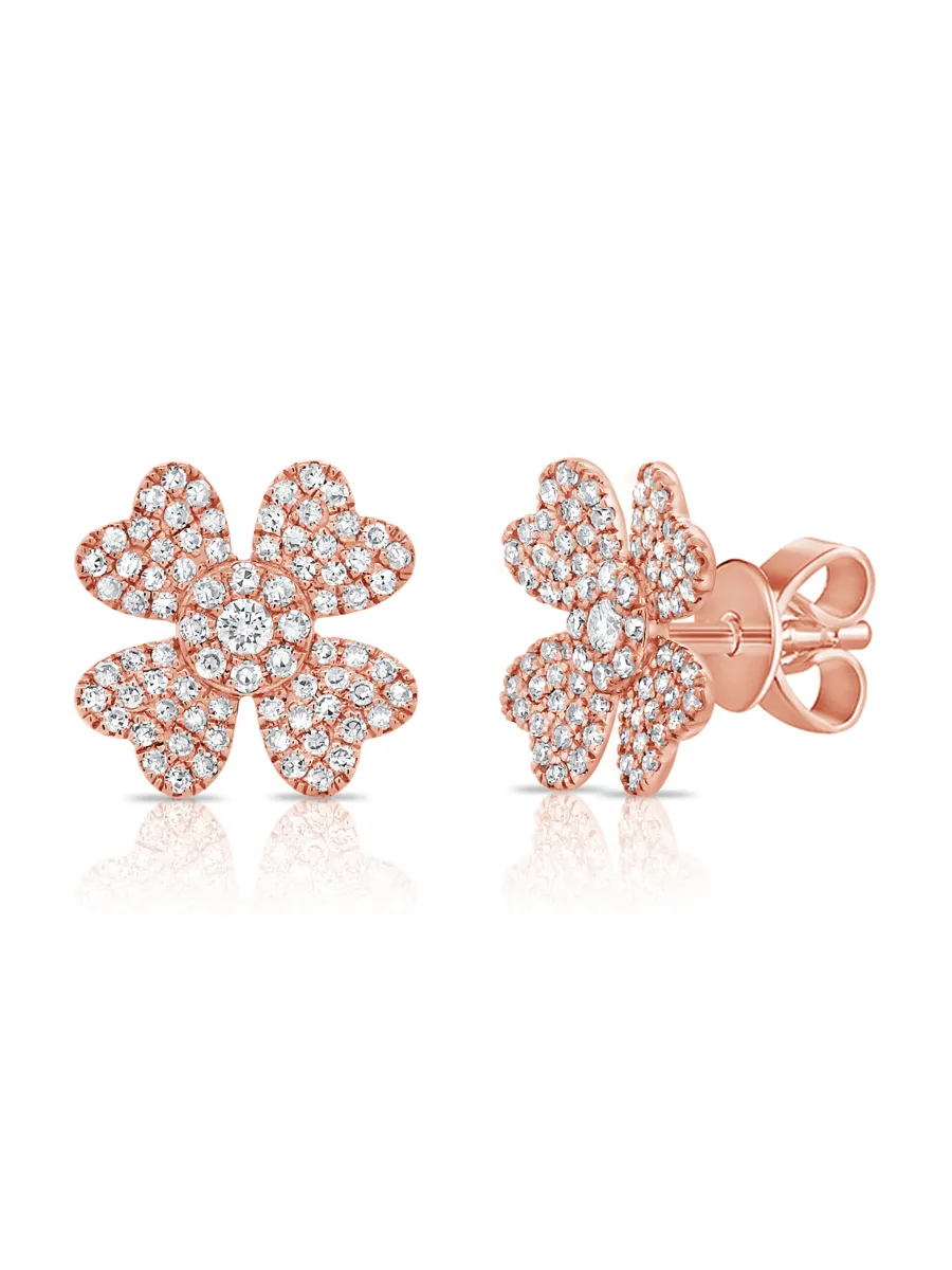 Francis Flower Stud Earrings 14K