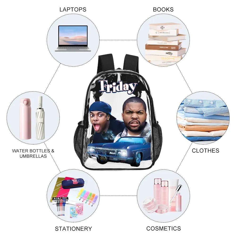 Friday Transparent Backpack 17 Inch