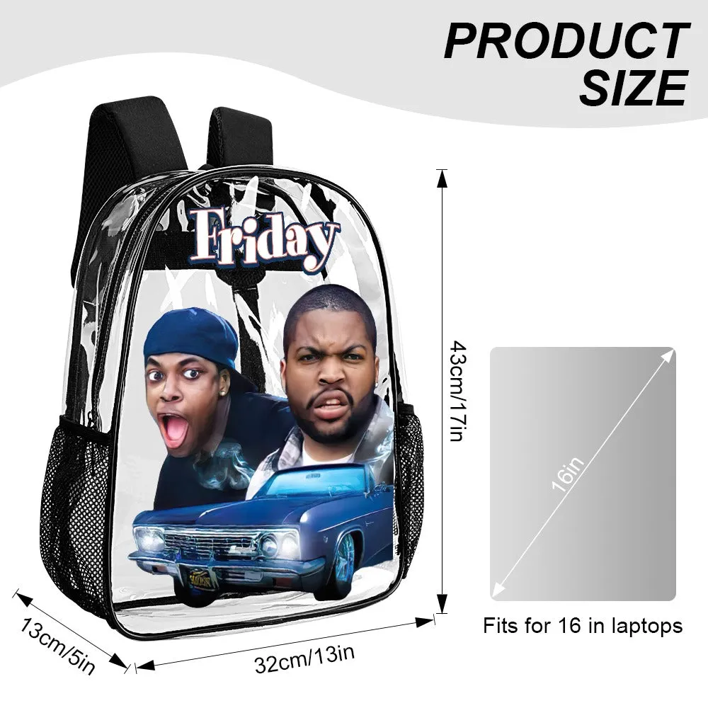 Friday Transparent Backpack 17 Inch