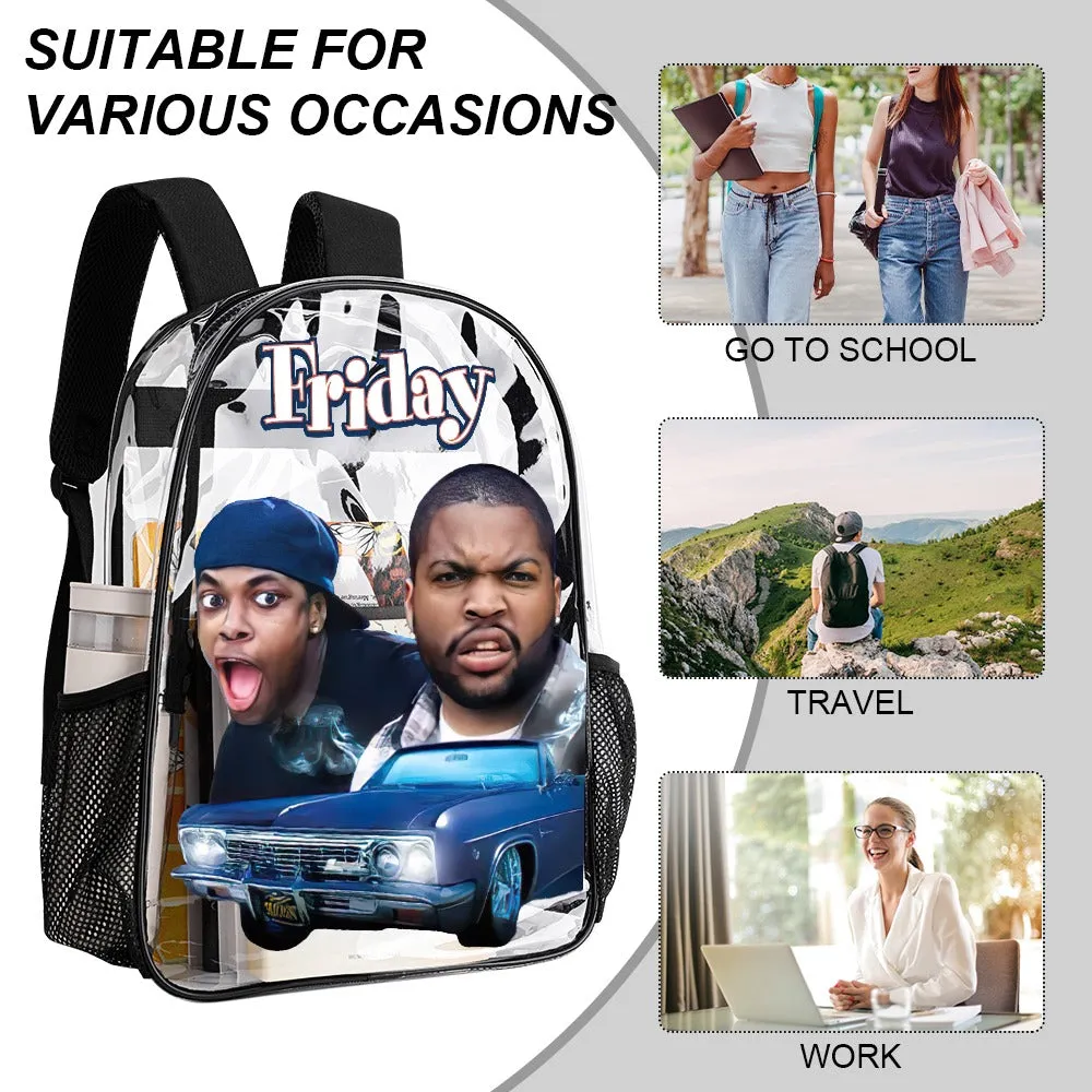 Friday Transparent Backpack 17 Inch