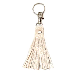 Fringe Tassel Key Chain White Scale