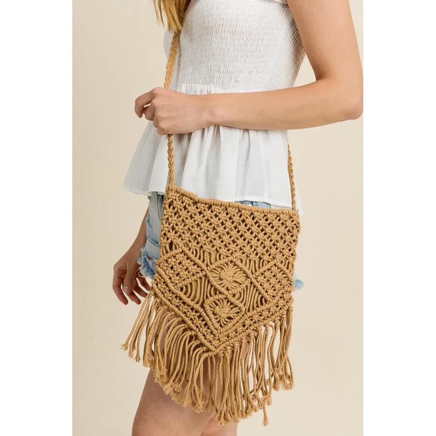 Fringed Crossbody Handbag