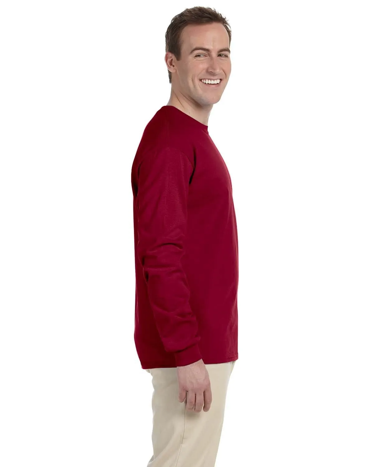 Fruit of the Loom Lightweight Long Sleeve T-Shirt | Cardinal