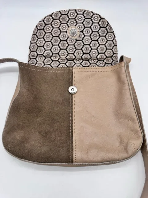 FSP Collection beige and brown Handbag