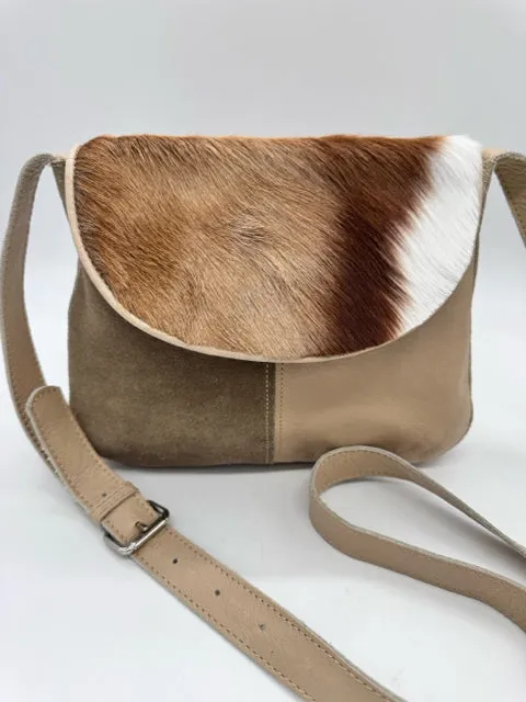 FSP Collection beige and brown Handbag