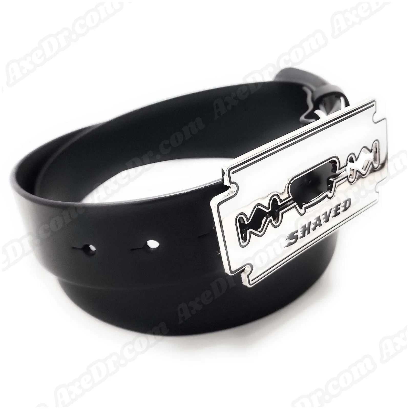 Funny SHAVED Razor Belt Genuine Leather Bottle Opener Belt Buckle