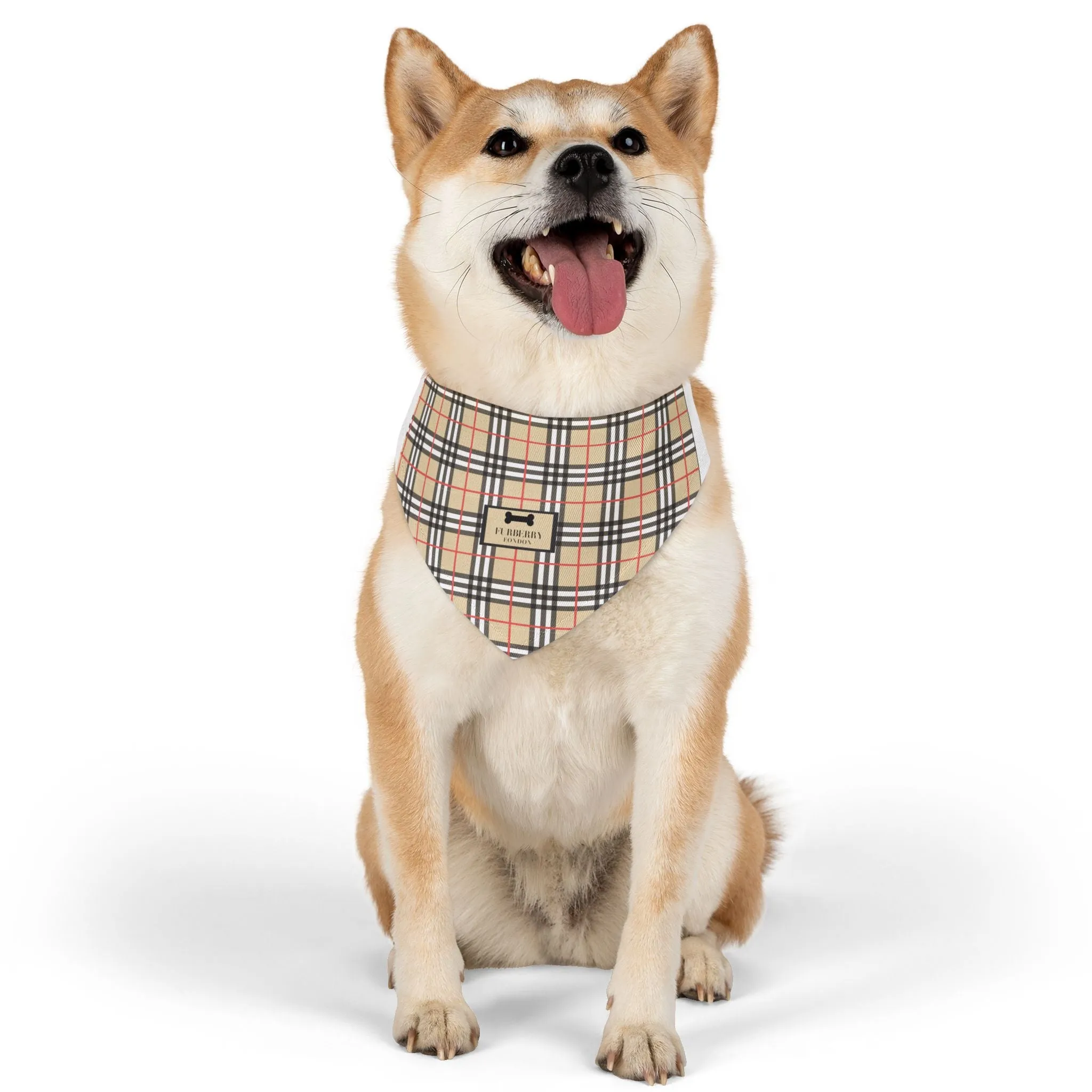 Furberry Faux-Designer Pet Bandana Collar