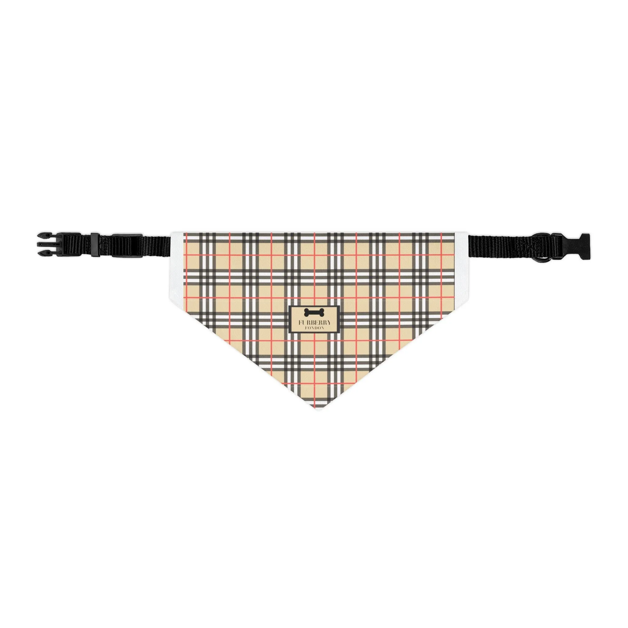 Furberry Faux-Designer Pet Bandana Collar