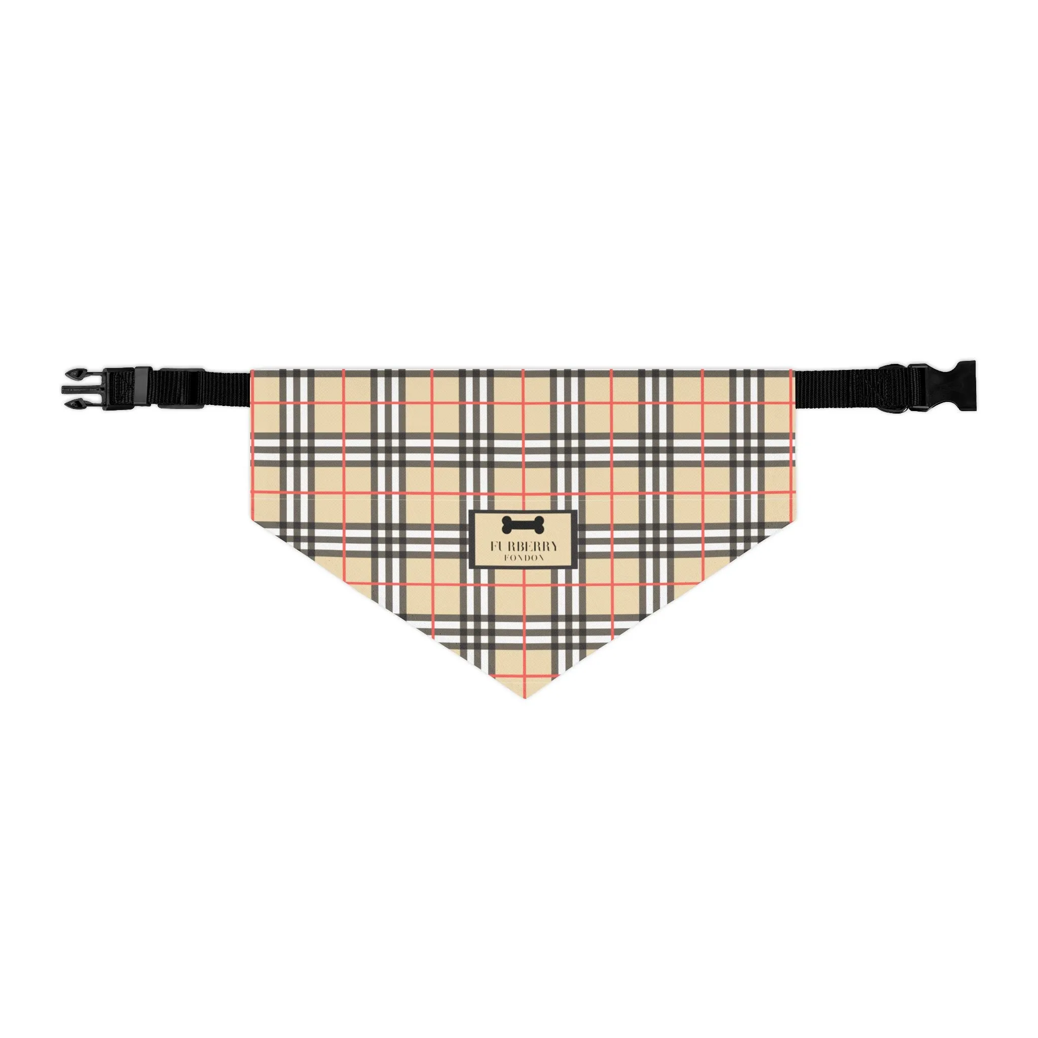 Furberry Faux-Designer Pet Bandana Collar