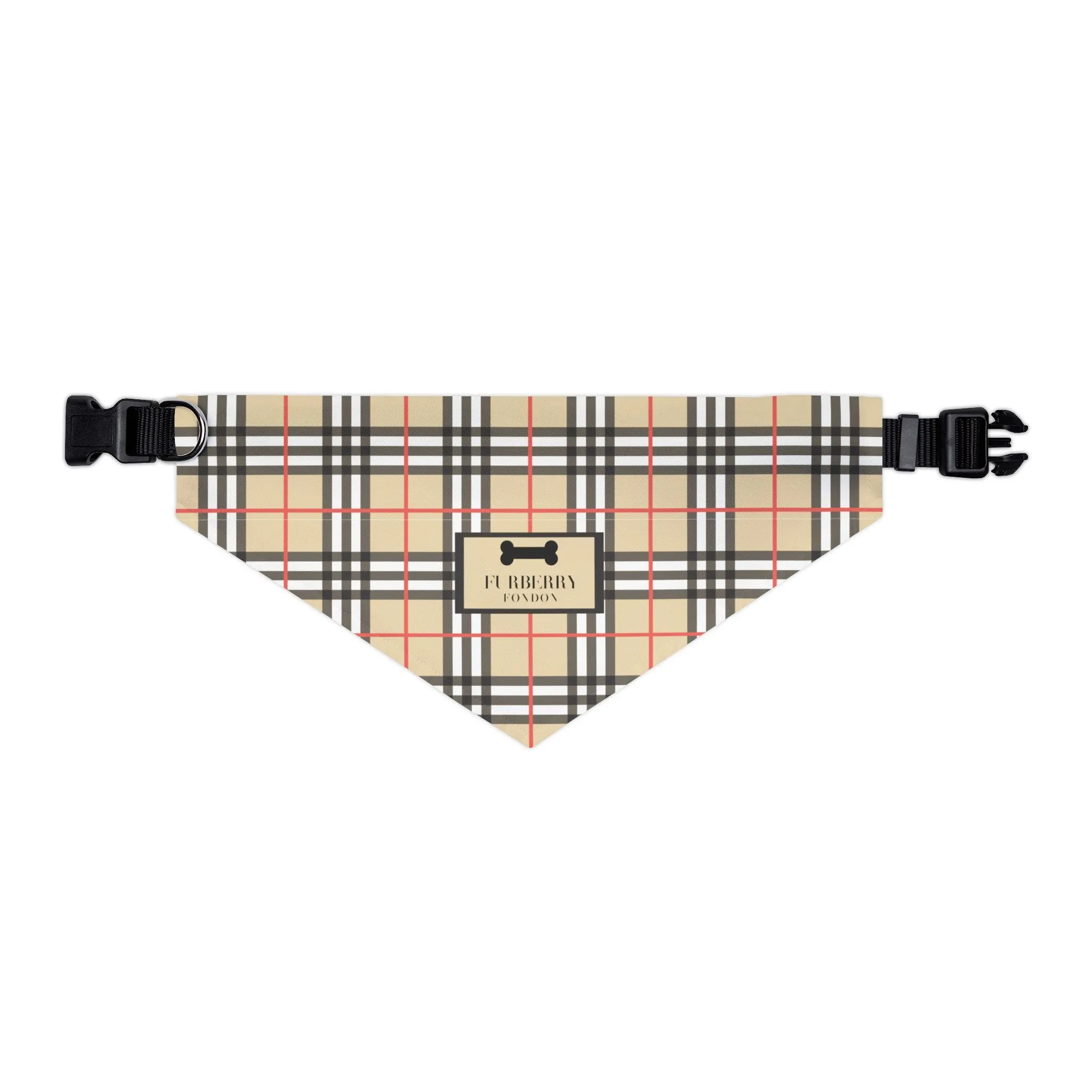 Furberry Faux-Designer Pet Bandana Collar