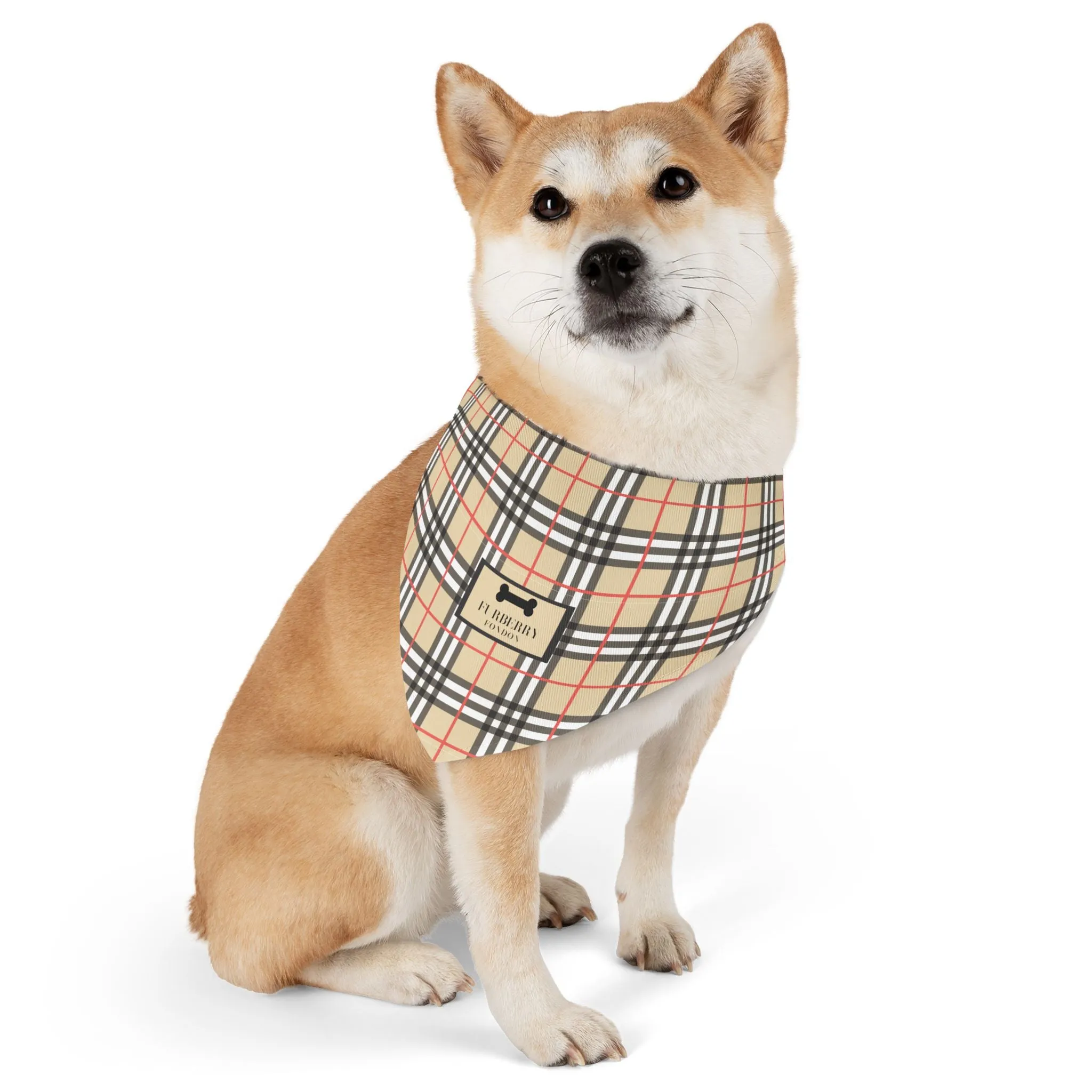 Furberry Faux-Designer Pet Bandana Collar