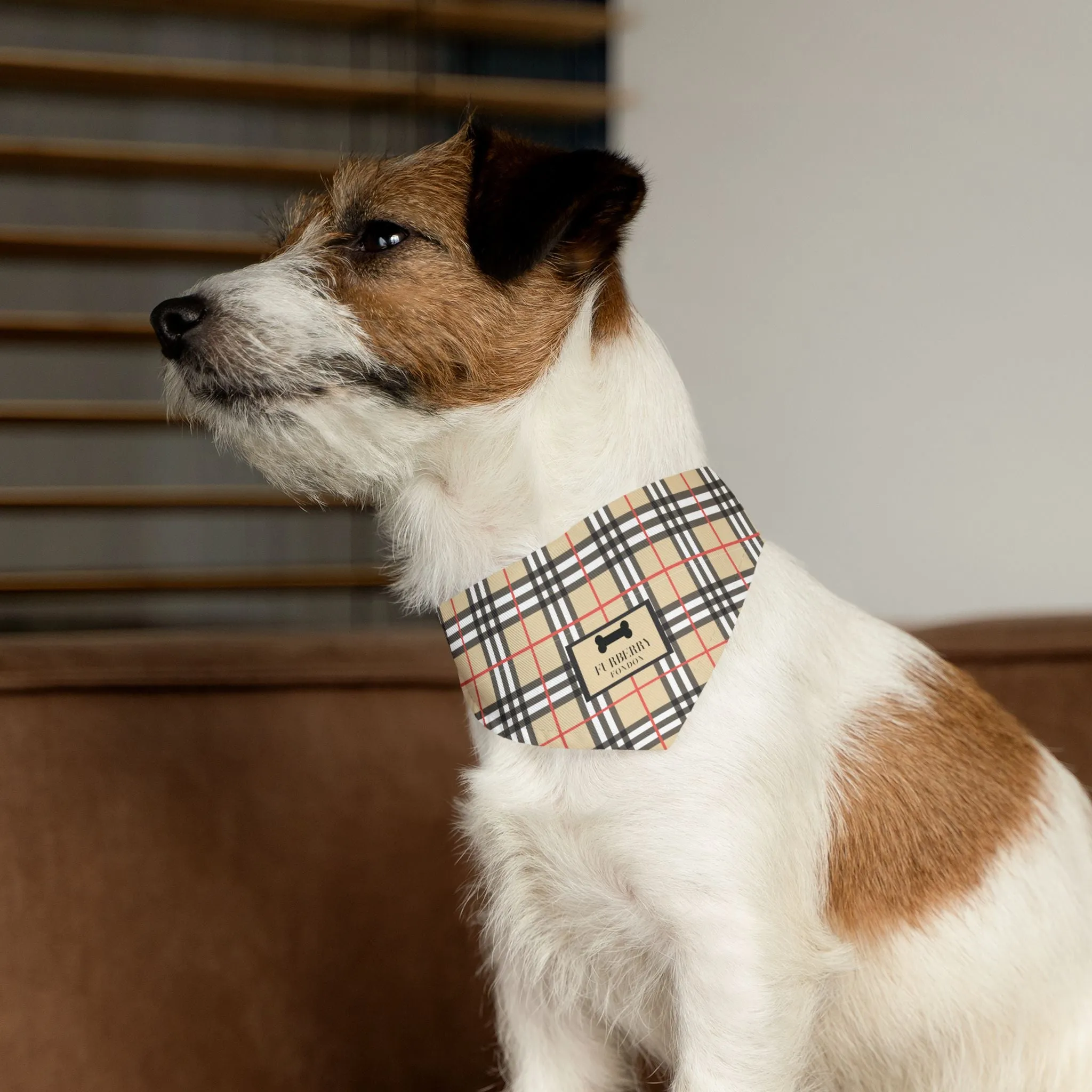 Furberry Faux-Designer Pet Bandana Collar