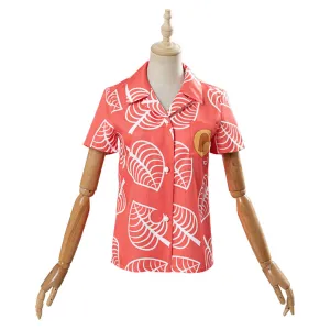 Game Animal Crossing Top Isabelle  Women Short Sleeve Shirts Cosplay Costume