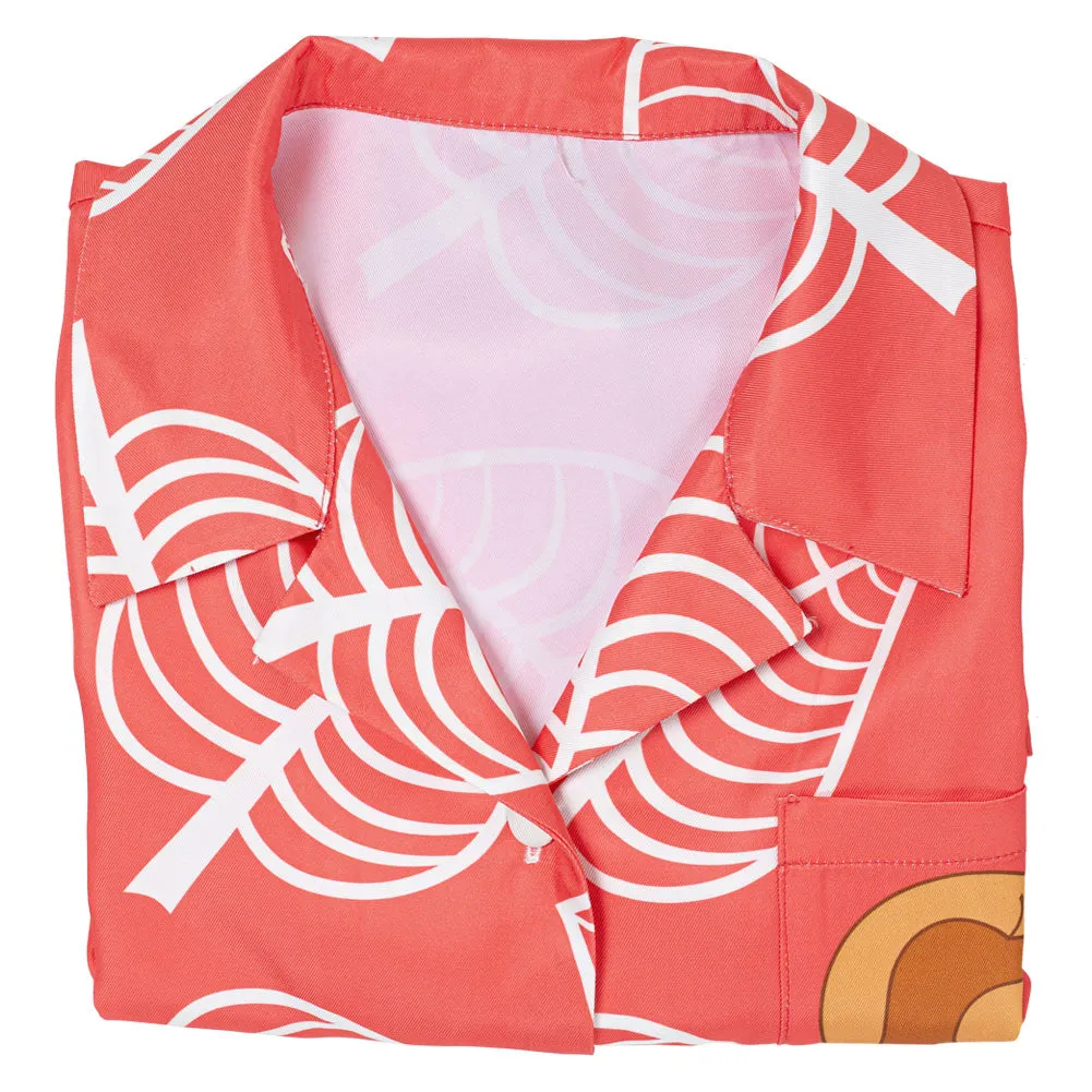 Game Animal Crossing Top Isabelle  Women Short Sleeve Shirts Cosplay Costume