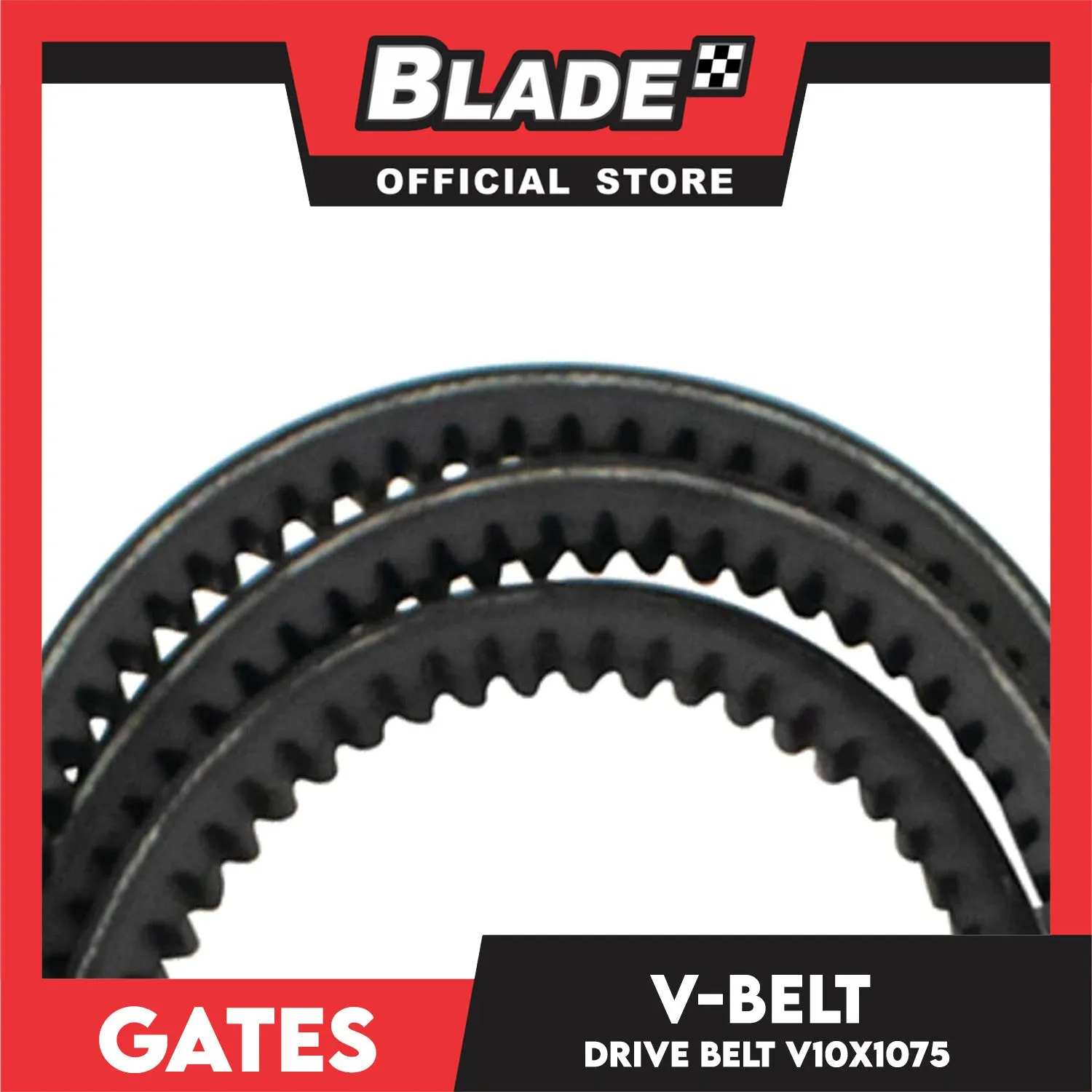 Gates Automotive Drive V-Belt Fan Belt Extend V10X1075 For Hyundai, Kia, Mitsubishi, Rover, Toyota and Volkswagen