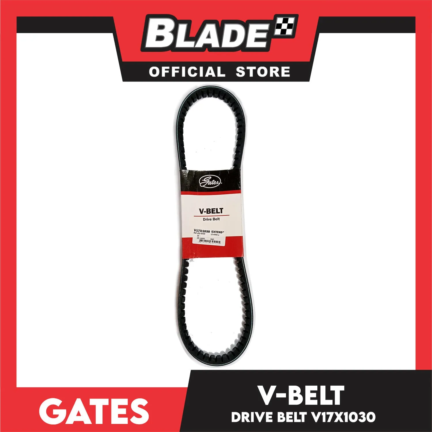 Gates Automotive Drive V-Belt Fan Belt Extend V17X1030 For Chevrolet and Isuzu