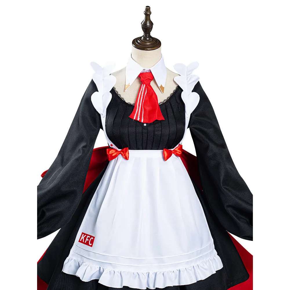 Genshin Impact x KFC Noelle Halloween Carnival Suit Cosplay Costume Maid Dress