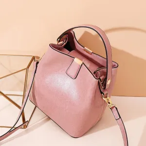 Genuine Italian Leather Made  Cross Body Bag for Women - Pink Color