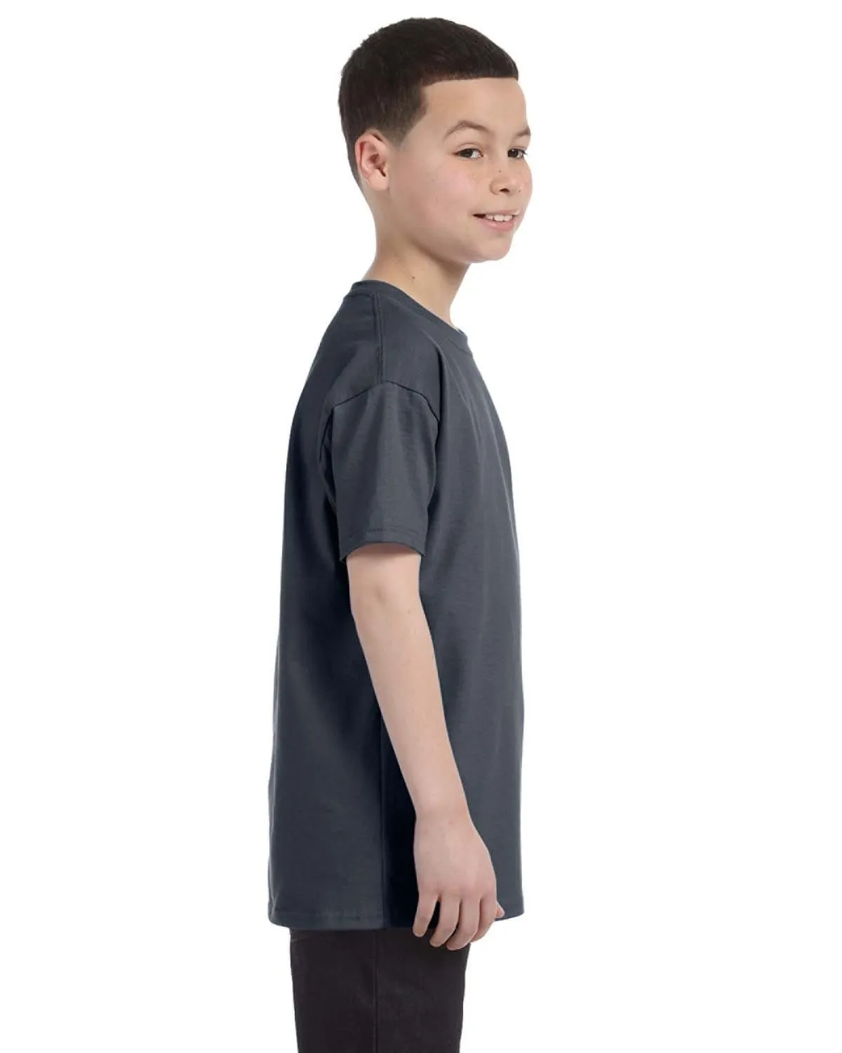 Gildan Youth Lightweight 100% Cotton T-Shirt | Dark Heather