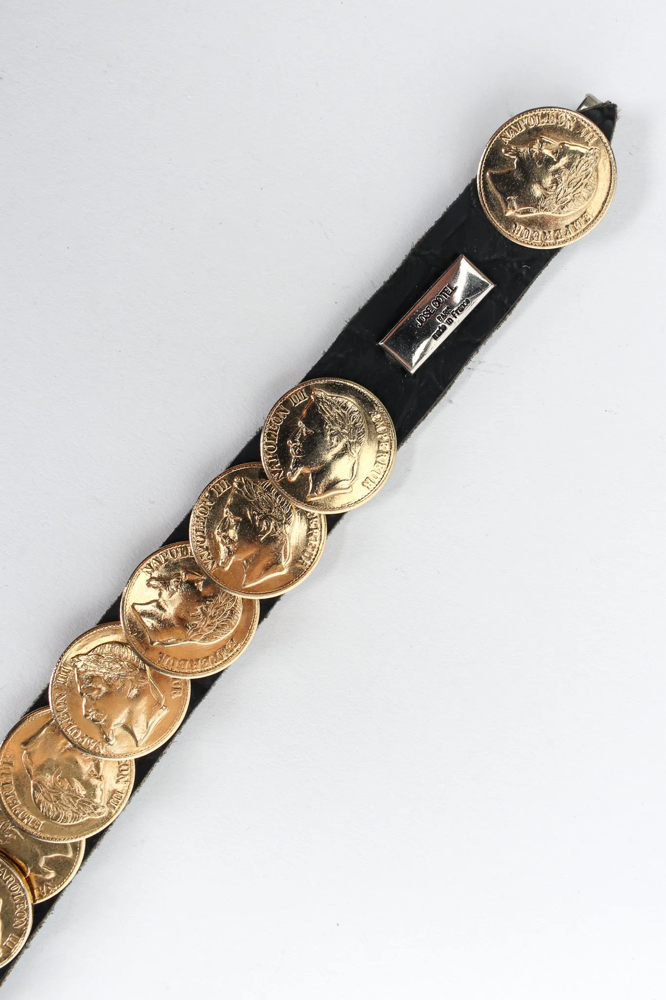 Gold Franc Leather Belt