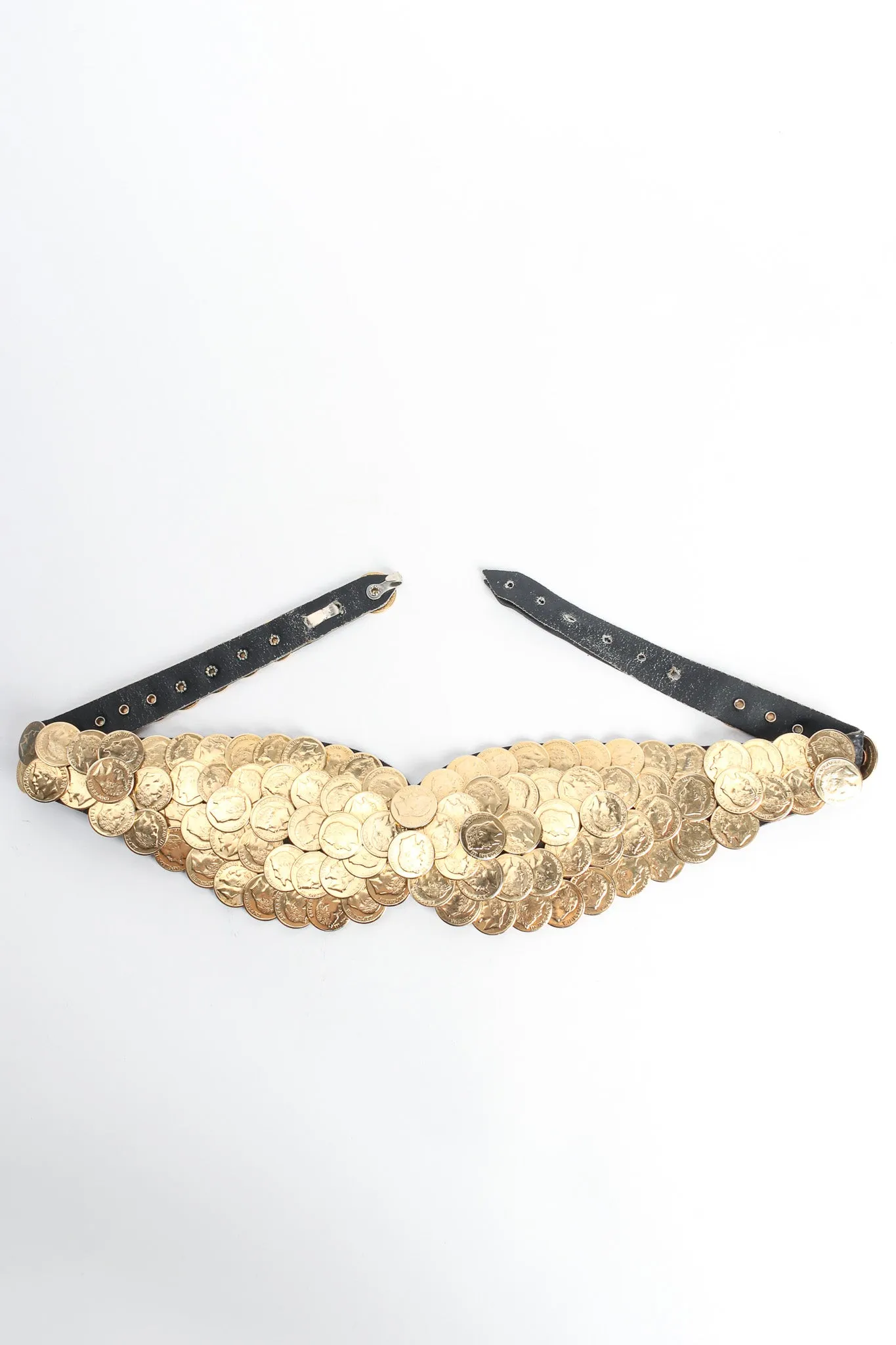Gold Franc Leather Belt