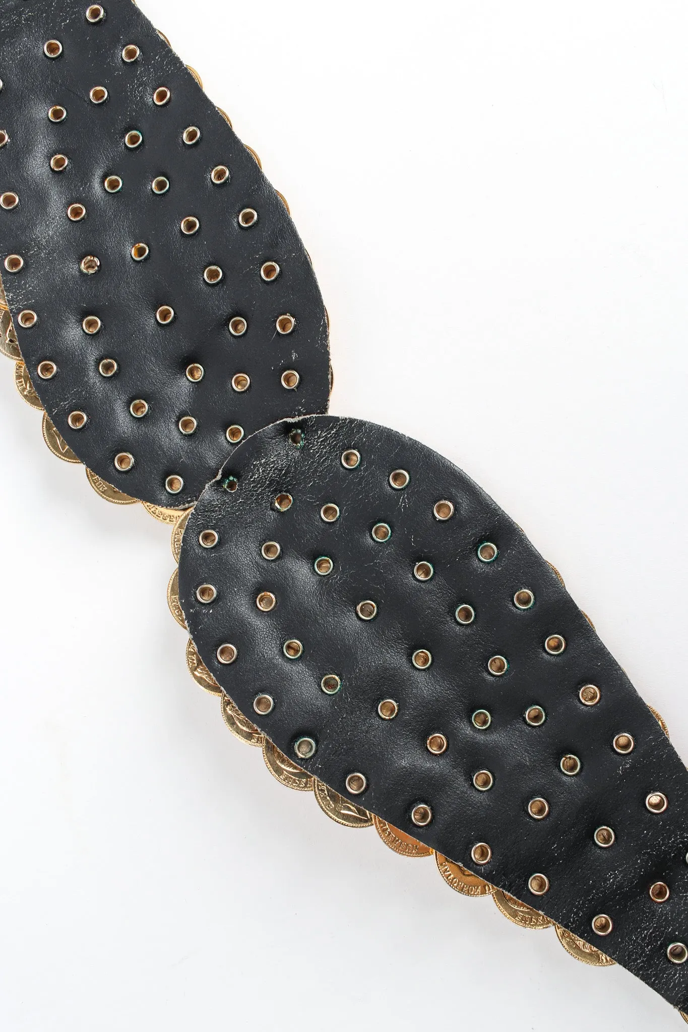 Gold Franc Leather Belt