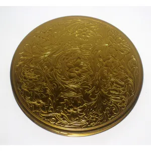 Goldtone Floral Compact By Stratton