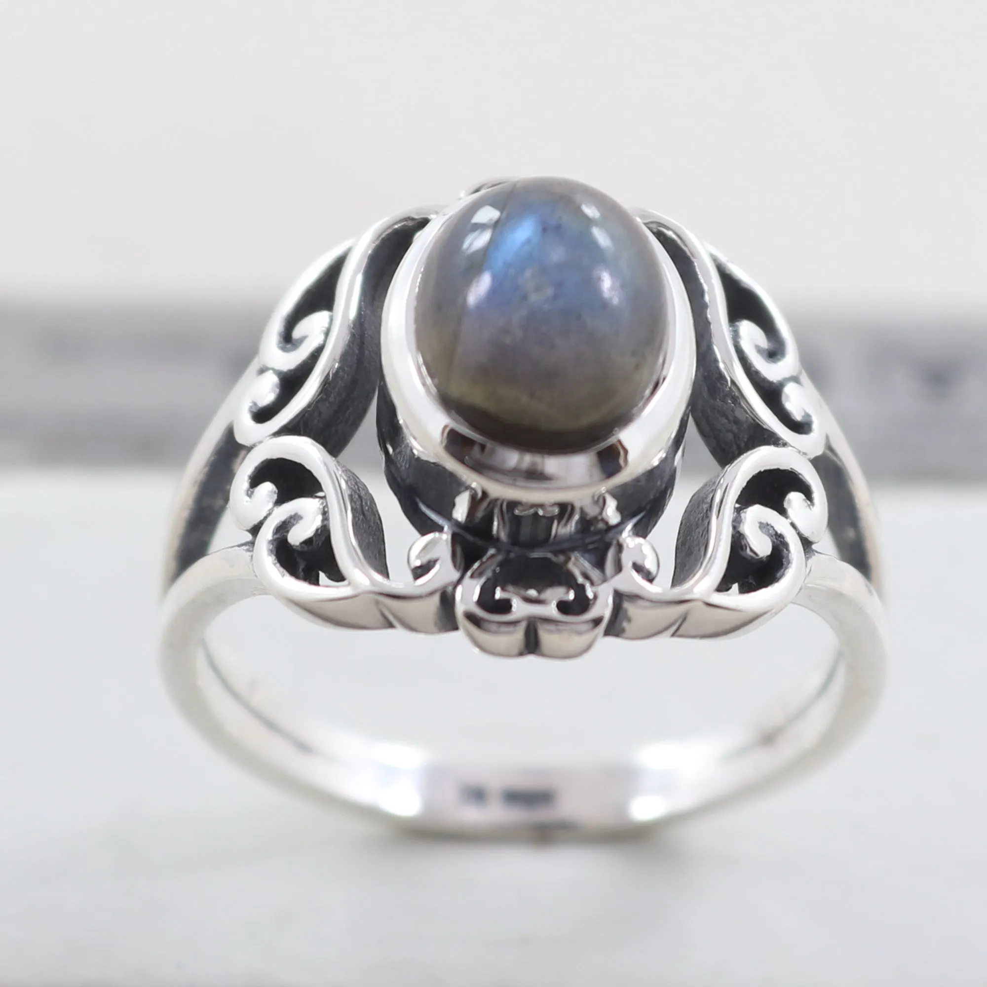 Gorgeous Labradorite Sterling Silver Designer Rings